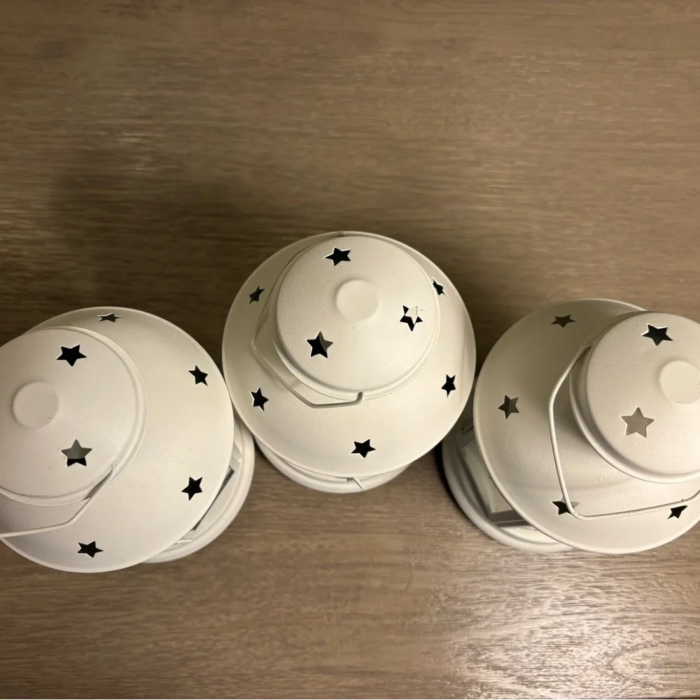 IKEA White Starry Lantern Trio - Picture 4 of 8